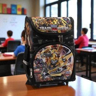 Рюкзак шкільний каркасний з ортопедичною спинкою на 1 відділення Бамбл Бі 26*17*35см С 72954 Чорний