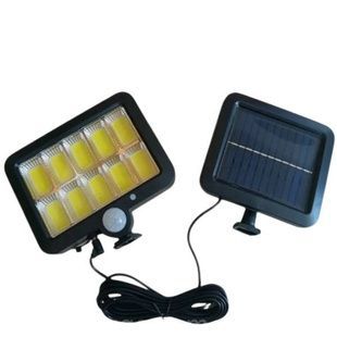 Прожектор LED з датчиком руху на сонячній батареї 2400mAh GL-10 cob Чорний