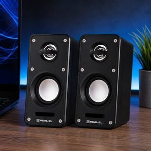 Колонки компьютерные 5Вт USB V15 Черные