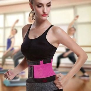 Пояс для похудения Hot Shapers Belt Power Черный с розовым р-р М