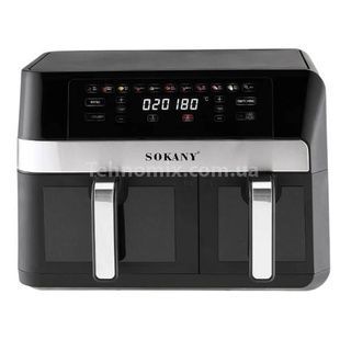 Аэрофритюрница мультипечь двухкамерная 7+4л  2800Вт SOKANY SK-10034