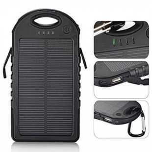 Power bank із сонячною панеллю 10000mAh PB-263 SOLAR Чорний