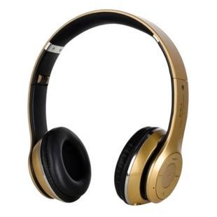 Наушники аккумуляторные беспроводные акустические Bluetooth TM010 Золотые