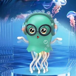 Игрушка Танцующий осьминог в очках с подсветкой и звуковыми эффектами AD-99 Зеленый