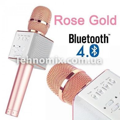 Караоке-мікрофон Q9 rose-gold в чохлі