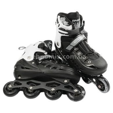 Ролики раздвижные 744-18 L р 39-43 Черные