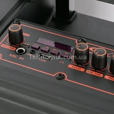 Колонка безпровідна з RGB підсвічуванням 40Вт Bluetooth, AUX, USB SPS ZQS15123 Чорна