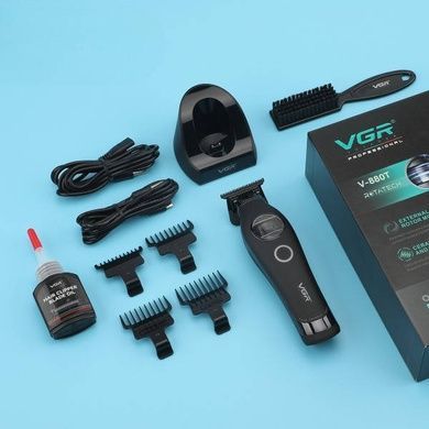 Тример з док-станцією та 4 змінними насадками VGR V-880T BLACK EXTERNAL ROTOR MOTOR Чорний