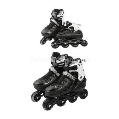 Ролики раздвижные 744-18 L р 39-43 Черные