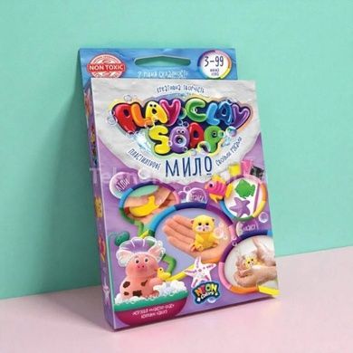 Набір для дитячої творчості Пластелінове мило 4 кольори PLAY CLAY SOAP PCS-02-03U Danko Toys Фіолетова коробка