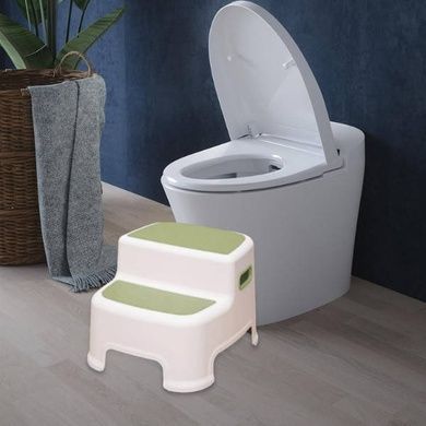 Сходинка-підставка дитяча 28х30х25см BM-68102 Bimbo Біла з салатовим
