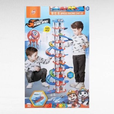 Трек-парковка детская игровая 105 предметов Childrens Rail Car Разноцветный