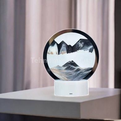Лампа настільна Пісочні гори 3D RGB нічник з USB Чорний пісок