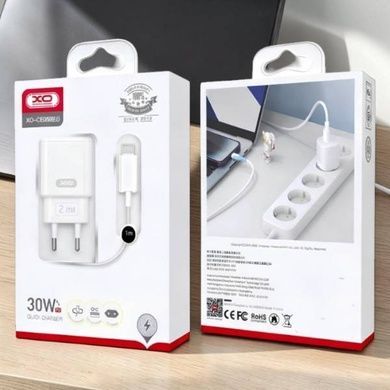 Мережевий зарядний пристрій блок живлення XO CE05 PD30W+QC3.0 18W