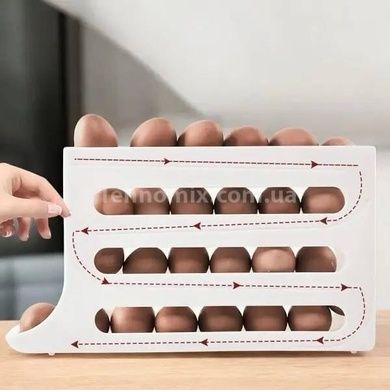 Органайзер для зберігання яєць у холодильнику Egg Storage Box Білий