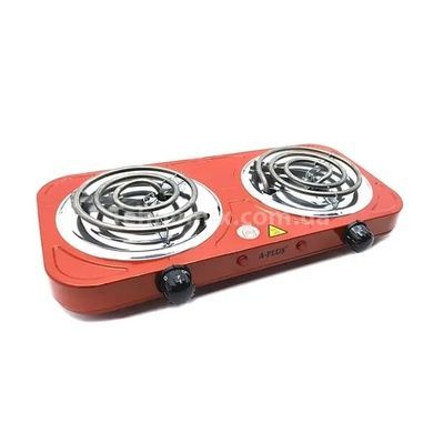 Електроплита спіральна на 2 конфорки Hot Plate A-PLUS Червона
