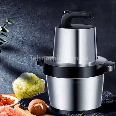 Измельчитель электрический с металлической чашей Hoffmans 8L 4800W HM-8875 Черный