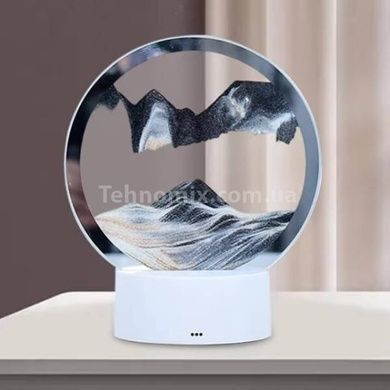 Лампа настільна Пісочні гори 3D RGB нічник з USB Чорний пісок