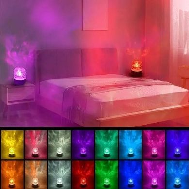 Проектор із вбудованою колонкою та пультом керування RGB Білий