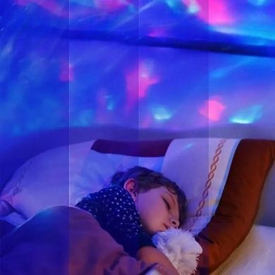 Проектор із вбудованою колонкою та пультом керування RGB Білий