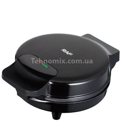 Вафельниця кругла з антипригарним покриттям 1200Вт Sandwich machine RAF R.2217 Чорна