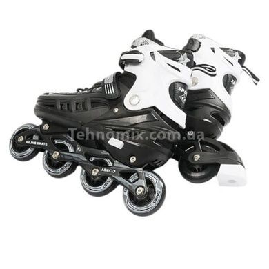 Ролики раздвижные 744-18 L р 39-43 Черные