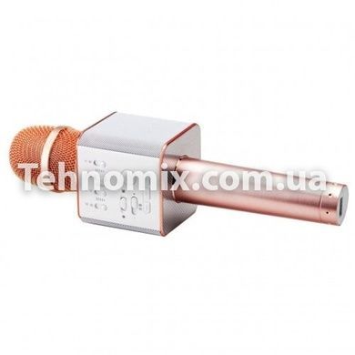 Караоке-мікрофон Q9 rose-gold в чохлі