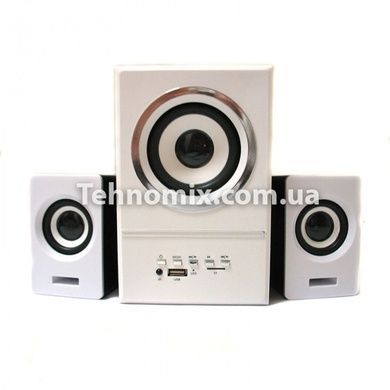 Колонки для компьютера с сабвуфером SW 801U Белые