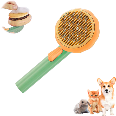 Щітка для вичісування вовни для тварин Pet Brush pumpkin Зелений