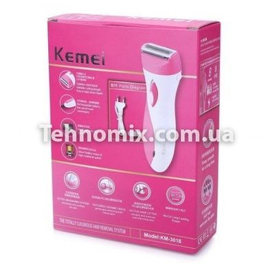 Жіночий епілятор електробритва Kemei KM-3018 Рожева