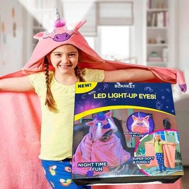Худі дитячий з очима-ліхтариками Led Light Up Рожевий