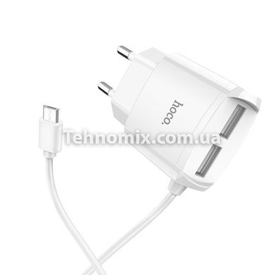 Адаптер Hoco Usb Charger Double Micro Cable C 59A