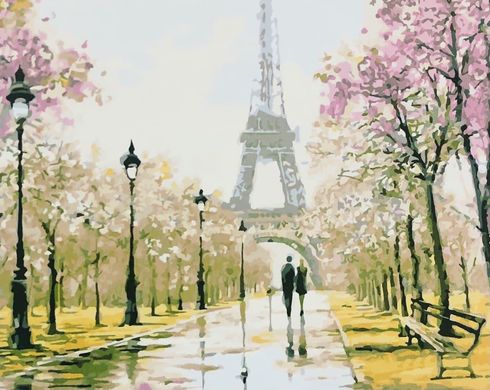 Картина за номерами Ms 7230 "Париж. Ейфелева вежа" 40 * 50см
