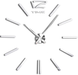 Настенные часы 3D DIY CLOCK "Сделай сам" Большие Silver