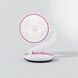 Вентилятор настольный аккумуляторный с Led подсветкой Hurry Bolt HB-2019 Белый с розовым