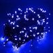 Новорічна світлодіодна гірлянда 400LED Чорний дріт, синє світло