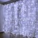 Гірлянда штора прозорий провід з перехідником 280LED 3*3м Холодний білий