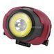 Фонарь налобный на батарейках 1801-COB+LED Черный с красным