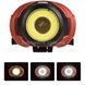 Фонарь налобный на батарейках 1801-COB+LED Черный с красным