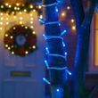 Гирлянда-штора уличная 3*3м 300LED 4489 AND 12-2 Белый провод, синий свет