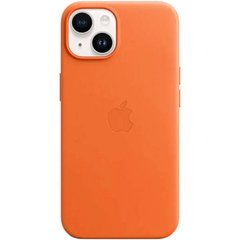 Чехол для смартфона Leather AAA Full Magsafe IC for iPhone 14 Orange