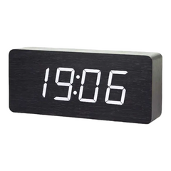 Электронные цифровые часы VST 865 Черные с белой подсветкой