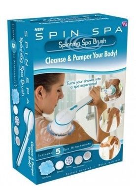 Массажная щетка для тела Spin Spa + 5 насадок