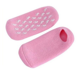 Зволожуючі гелеві шкарпетки для педикюру SPA Gel Socks № G09-12 рожеві від 20 до 28см