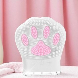 Щітка вібраційна для обличчя Акумуляторна Лапка paw washer Біла
