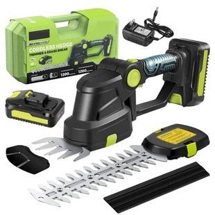 Кусторез аккумуляторный Saker Trimmer and Grass shear 36V KRAFFTEC Чёрный с зелёным