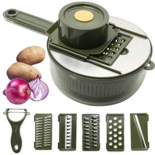 Овочерізка з насадками Vegetable Cutter 10в1 Зелена