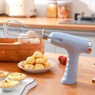 Миксер портативный электрический венчик Baker Голубой
