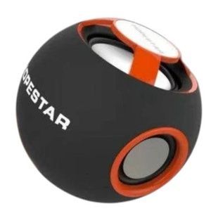 Bluetooth-колонка аккумуляторная со встроенным FM-приемником Li-pol 500mAh Hopestar H46 Черная с оранжевым
