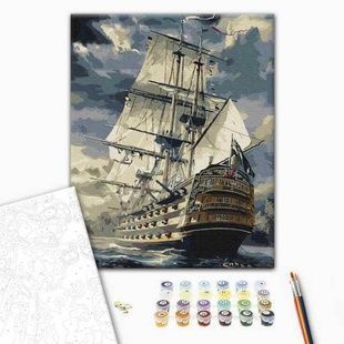 Картина за номерами Бригантина темна BS6923
